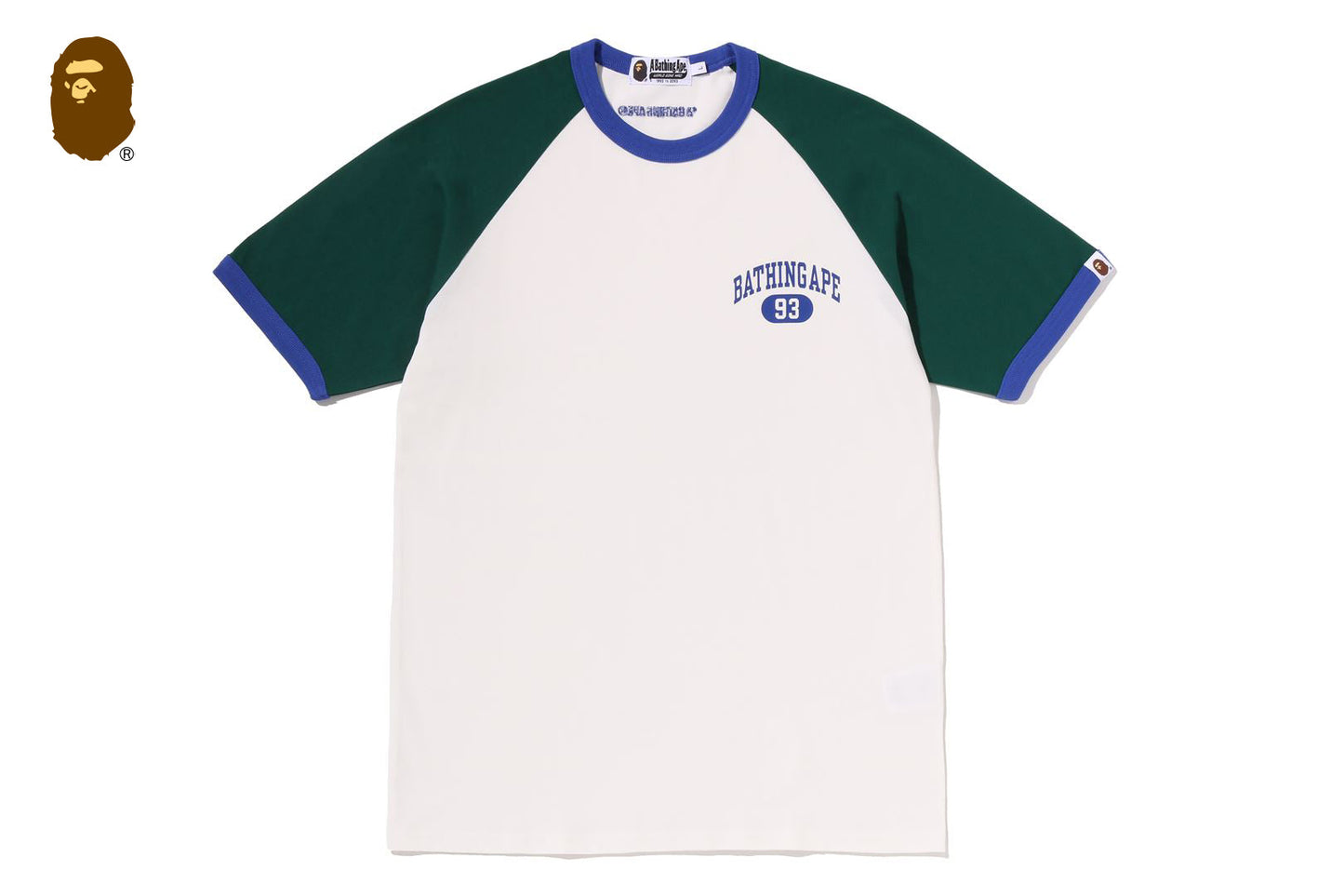 BAPE COLLEGE RAGLAN TEE