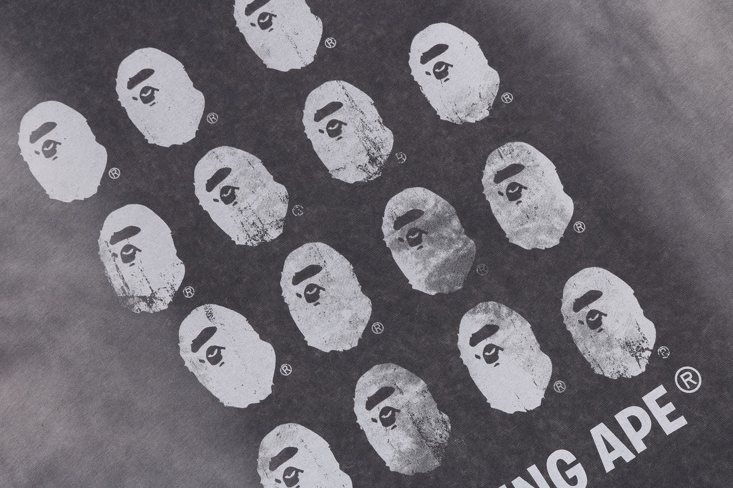 BAPE BLEECHED MULTI APE HEAD LOGO 寬鬆版短袖T恤
