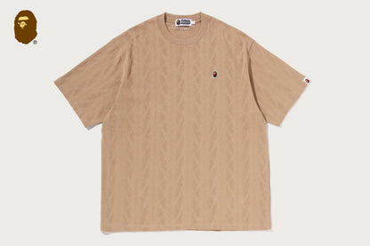 BAPE STA PATTERN JACQUARD ONE POINT RELAXED FIT TEE