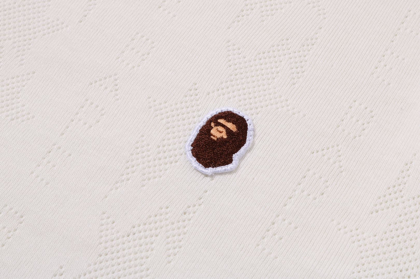 BAPE STA PATTERN JACQUARD APE HEAD ONE POINT CROPPED TEE