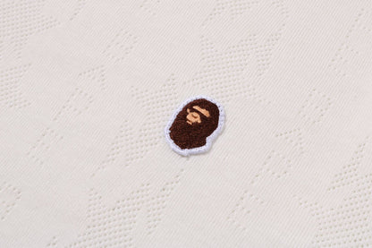 BAPE STA PATTERN JACQUARD APE HEAD ONE POINT CROPPED TEE