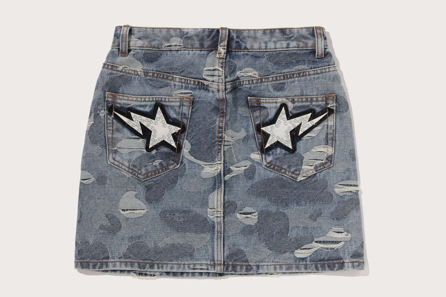 BAPE SOLID CAMO 迷彩提花牛仔裙
