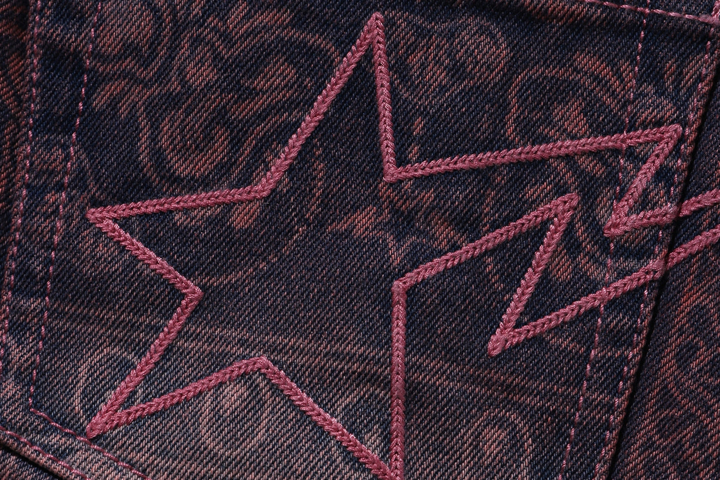 BAPE PAISLEY PATTERN DENIM SKIRT
