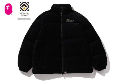 BAPE 水晶石標誌天鵝絨羽絨外套