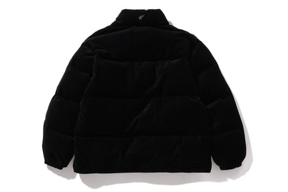 BAPE 水晶石標誌天鵝絨羽絨外套
