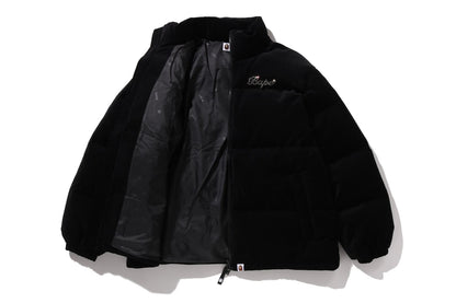 BAPE 水晶石標誌天鵝絨羽絨外套