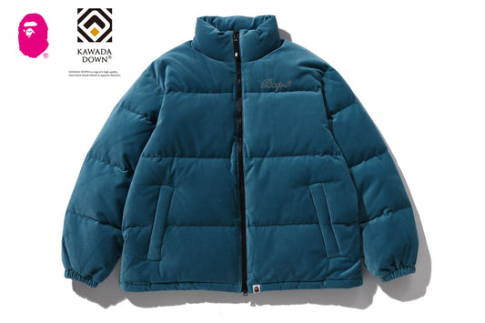 BAPE 水晶石標誌天鵝絨羽絨外套