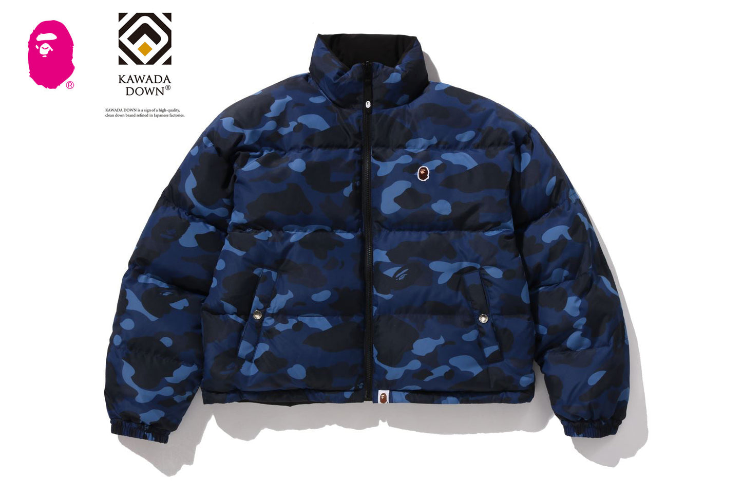 BAPE 彩色迷彩可翻轉羽絨外套