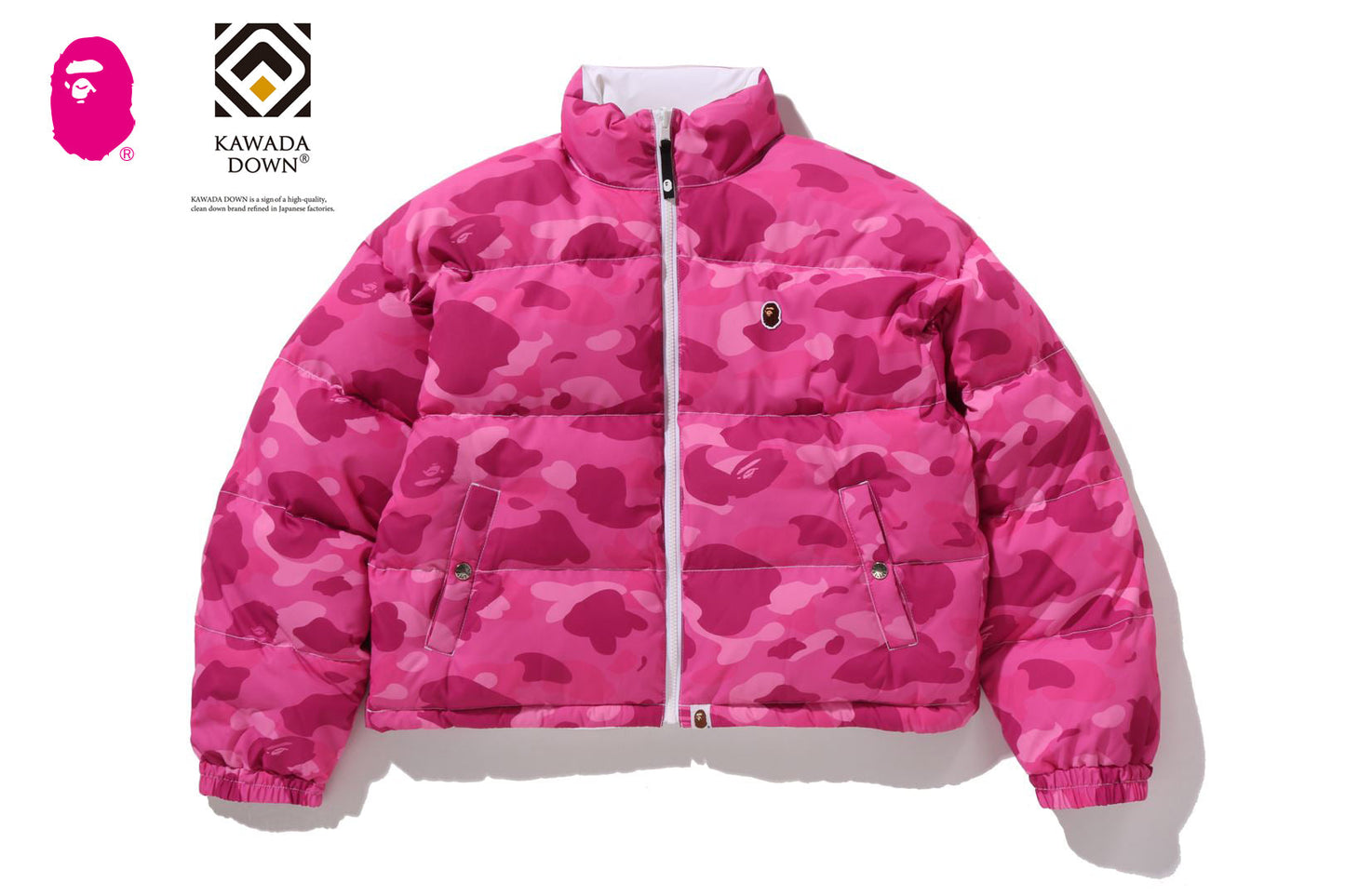 BAPE 彩色迷彩可翻轉羽絨外套