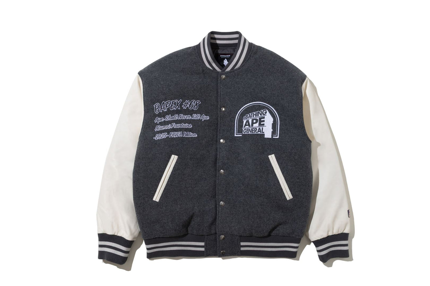 BAPE 【 BAPE BY KAZUKI KURAISHI 】MULTI LOGO VARSITY DOWN JACKET