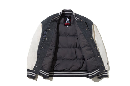 BAPE 【 BAPE BY KAZUKI KURAISHI 】MULTI LOGO VARSITY DOWN JACKET