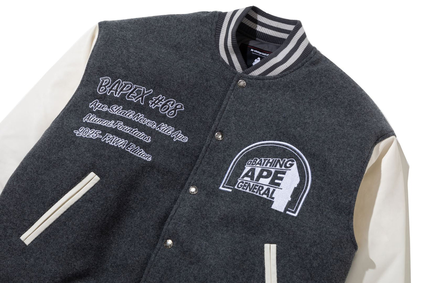 BAPE 【 BAPE BY KAZUKI KURAISHI 】MULTI LOGO VARSITY DOWN JACKET