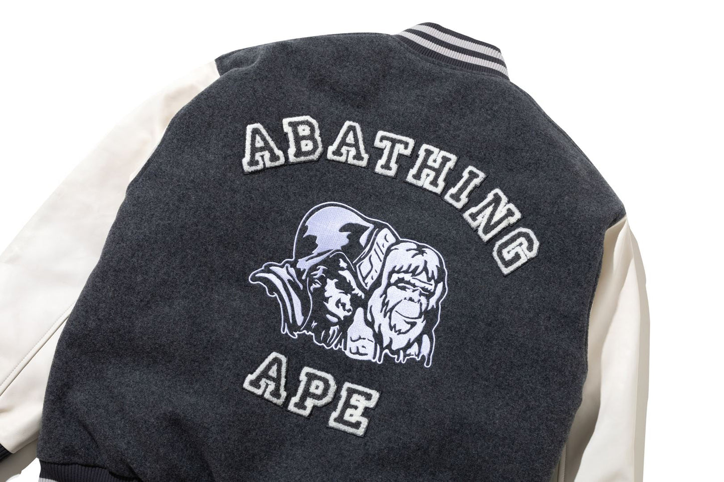 BAPE 【 BAPE BY KAZUKI KURAISHI 】MULTI LOGO VARSITY DOWN JACKET