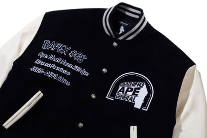 BAPE 【 BAPE BY KAZUKI KURAISHI 】MULTI LOGO VARSITY DOWN JACKET