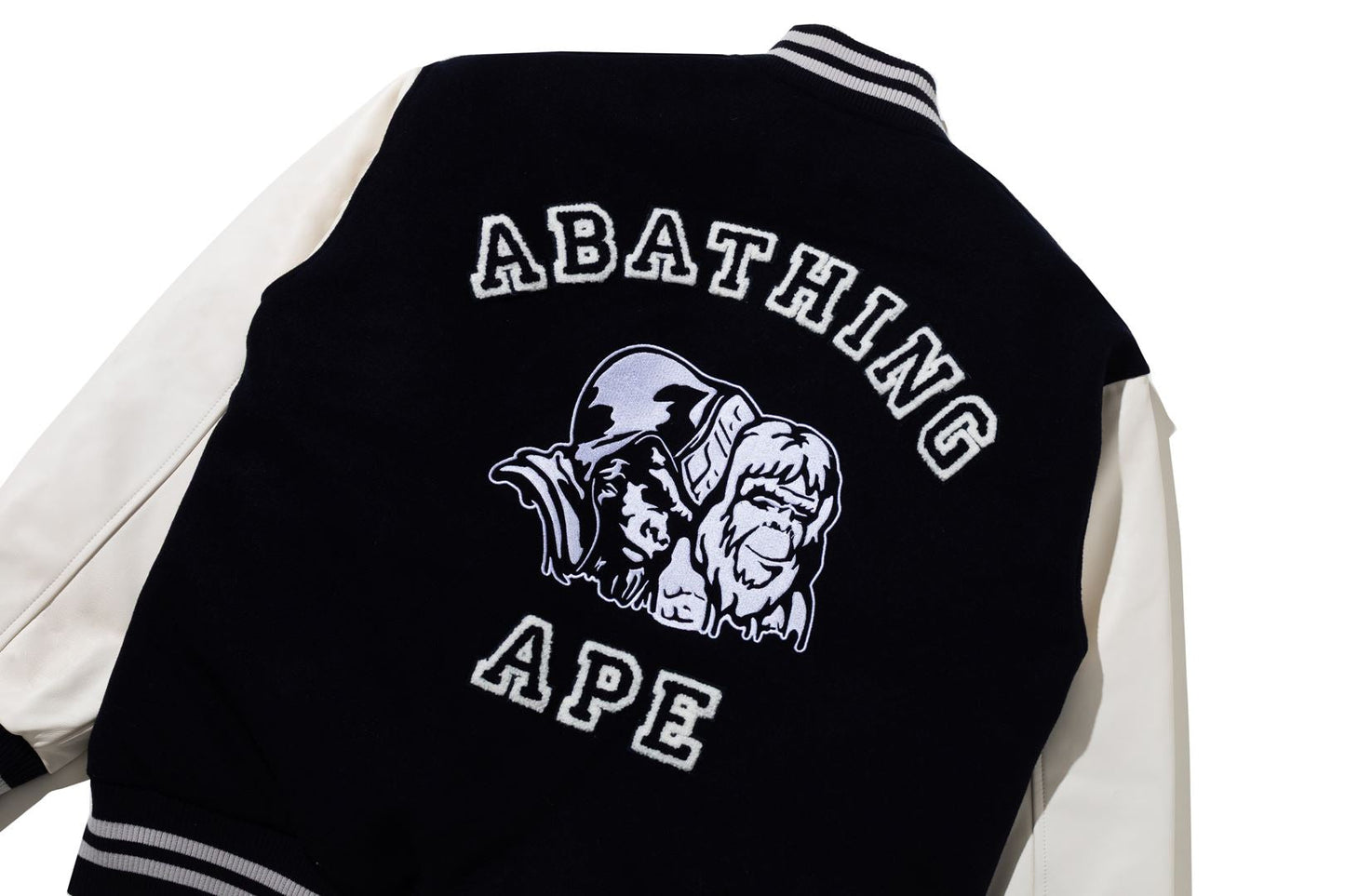 BAPE 【 BAPE BY KAZUKI KURAISHI 】MULTI LOGO VARSITY DOWN JACKET
