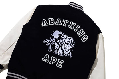 BAPE 【 BAPE BY KAZUKI KURAISHI 】MULTI LOGO VARSITY DOWN JACKET