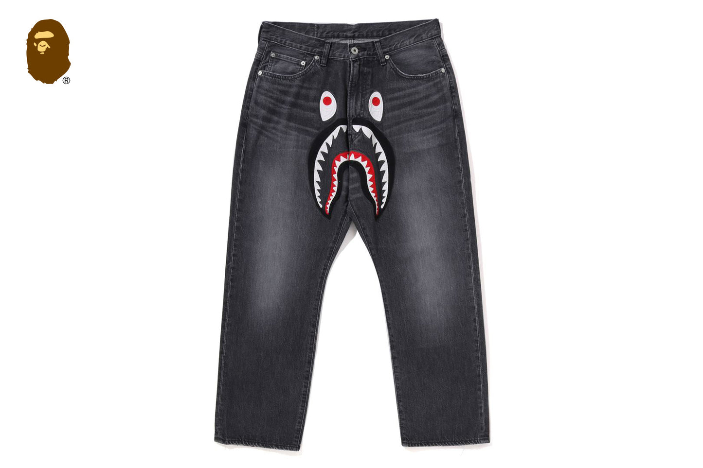 BAPE SHARK LOOSE FIT 13 OZ 丹寧長褲