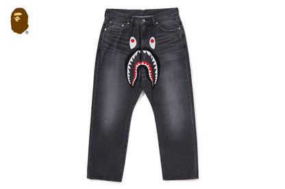 BAPE SHARK LOOSE FIT 13 OZ 丹寧長褲