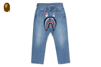 BAPE SHARK LOOSE FIT 13 OZ 丹寧長褲