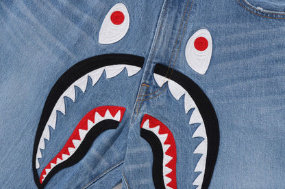 BAPE SHARK LOOSE FIT 13 OZ 丹寧長褲
