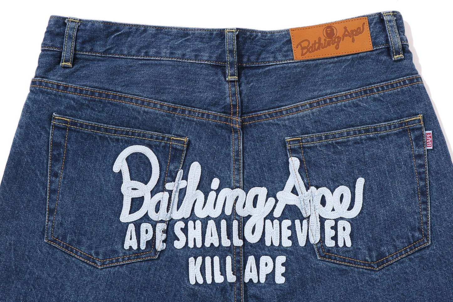 BAPE CHAMPION LOGO 12 OZ 牛仔褲