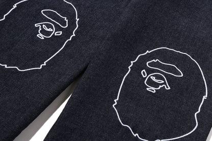 BAPE APE HEAD 10 OZ 伸縮牛仔褲