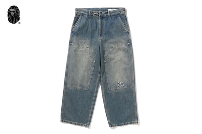 BAPE 黑色洗水工裝褲 #2