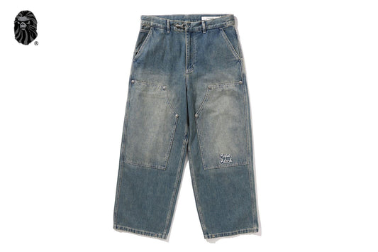 BAPE 黑色洗水工裝褲 #2