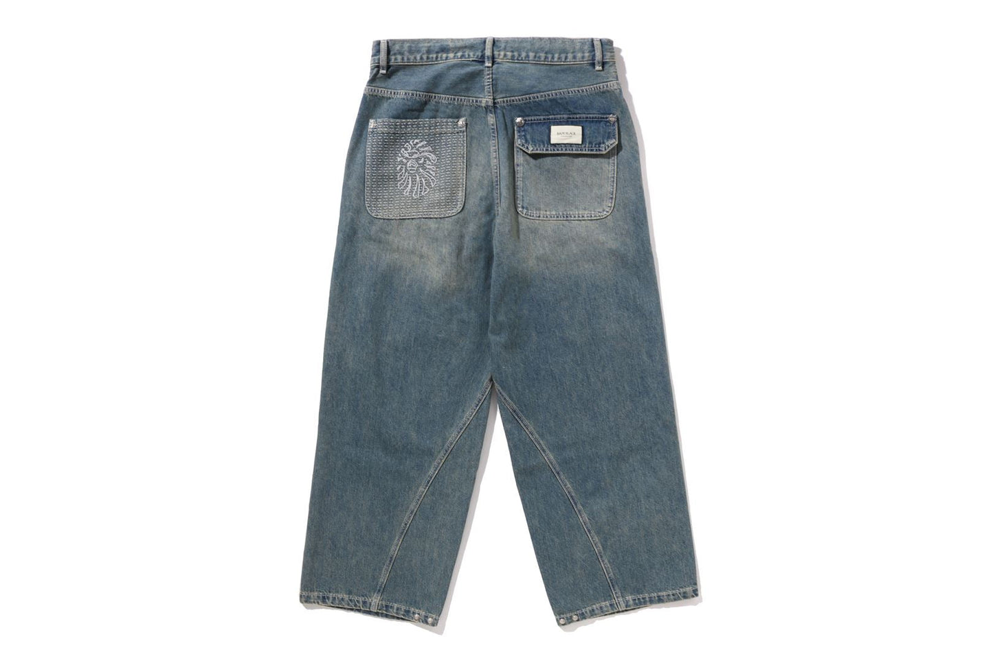 BAPE 黑色洗水工裝褲 #2