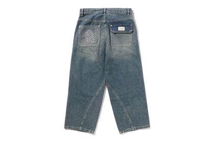 BAPE 黑色洗水工裝褲 #2