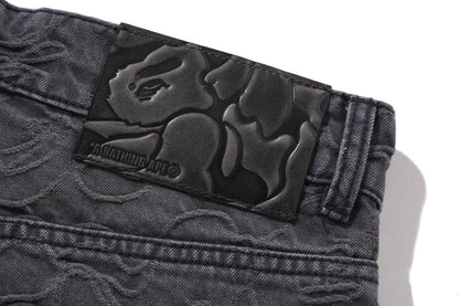 BAPE LINE CAMO JACQUARD 寬鬆版型丹寧長褲