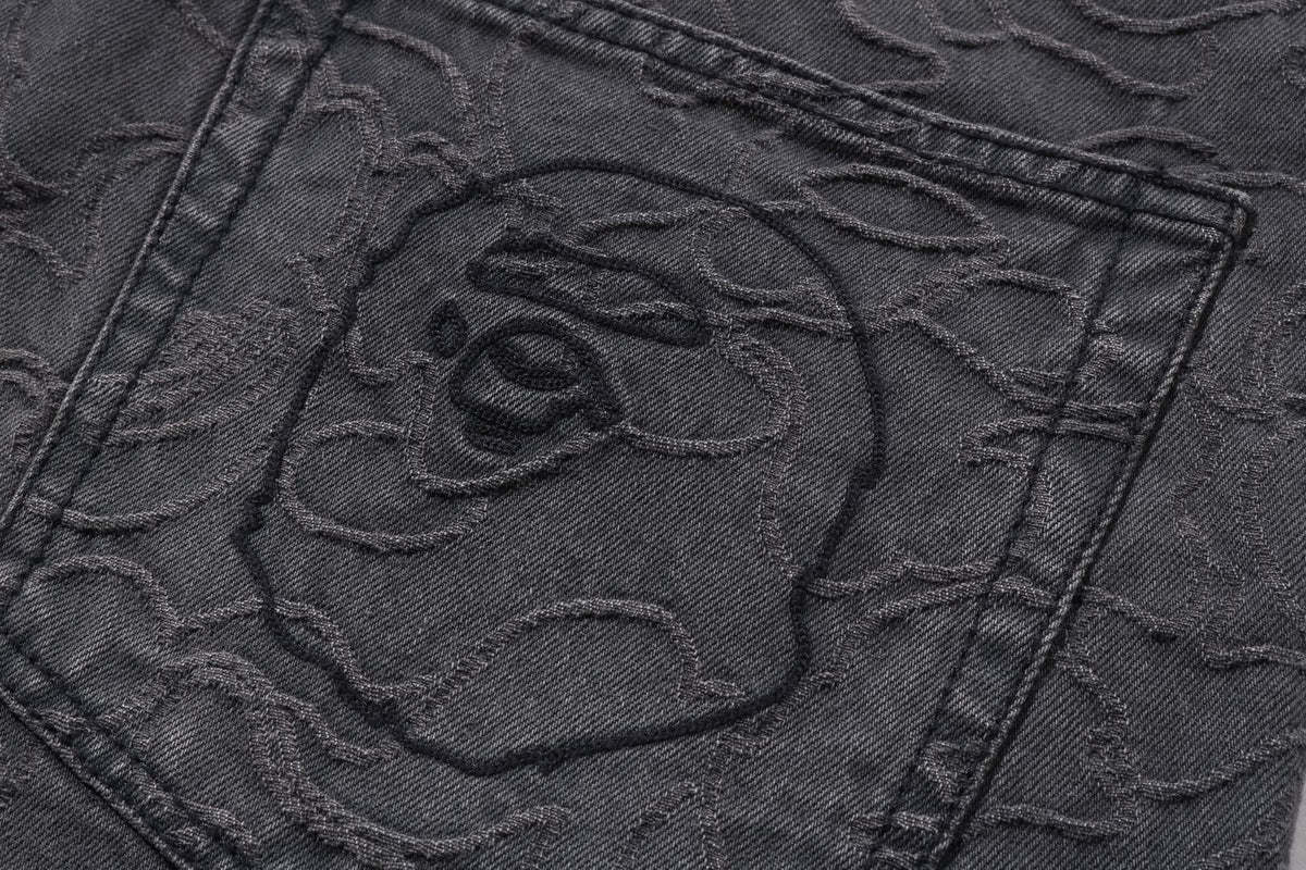 BAPE LINE CAMO JACQUARD 寬鬆版型丹寧長褲