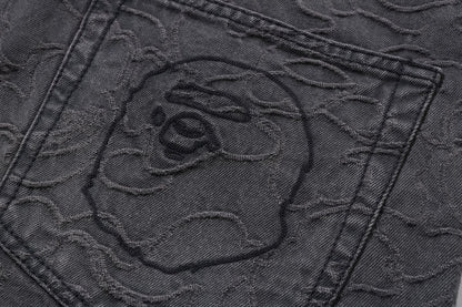 BAPE LINE CAMO JACQUARD 寬鬆版型丹寧長褲