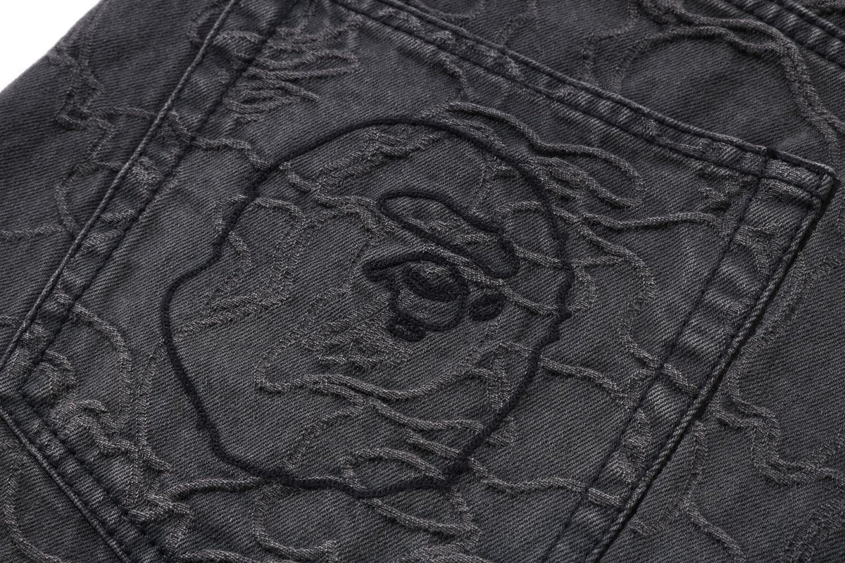BAPE LINE CAMO JACQUARD 寬鬆版型丹寧長褲