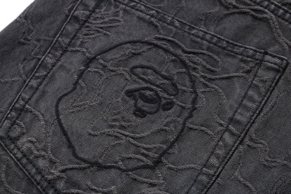 BAPE LINE CAMO JACQUARD 寬鬆版型丹寧長褲
