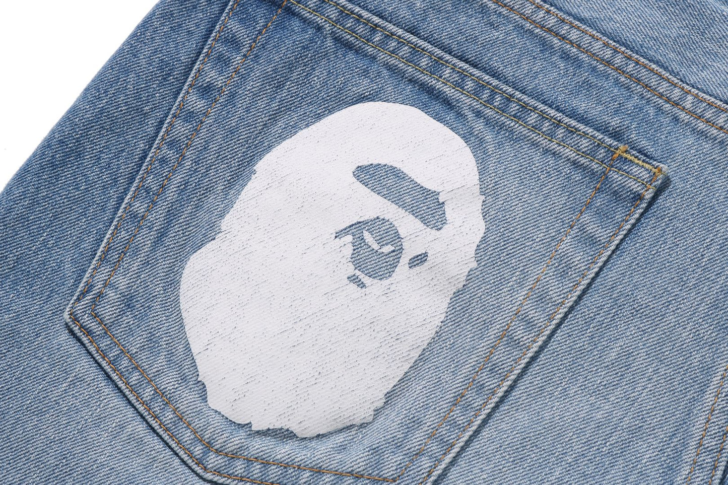 BAPE APE HEAD 丹寧長褲