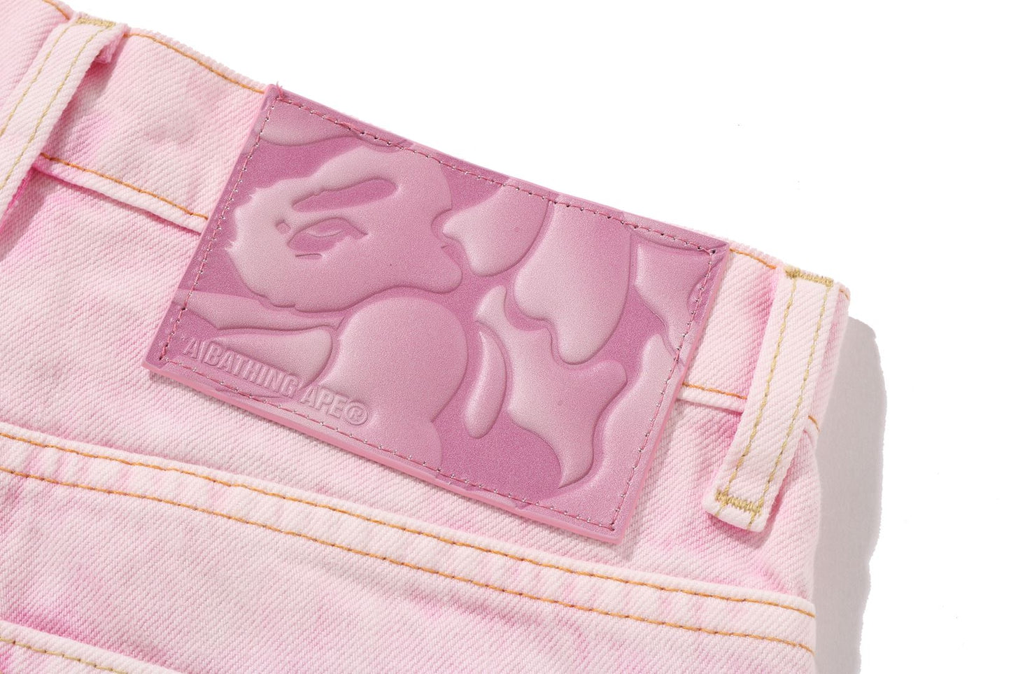 BAPE CRYSTAL STONE BAPE STA LOGO 寬鬆牛仔褲