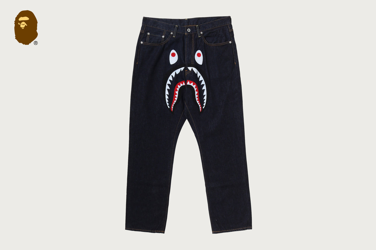 BAPE SHARK 13 OZ 牛仔褲