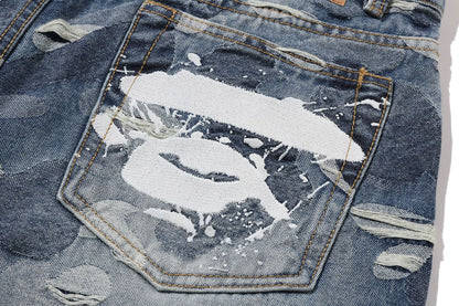 BAPE SOLID CAMO JACQUARD DENIM PANTS