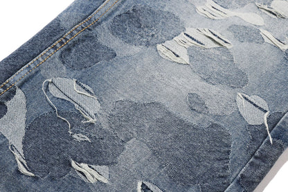 BAPE SOLID CAMO JACQUARD DENIM PANTS