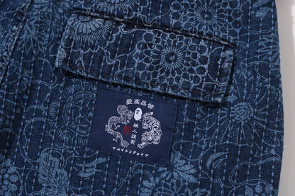 BAPE JAPANESE INDIGO ART CAMO 迷彩風格寬鬆版男裝短褲