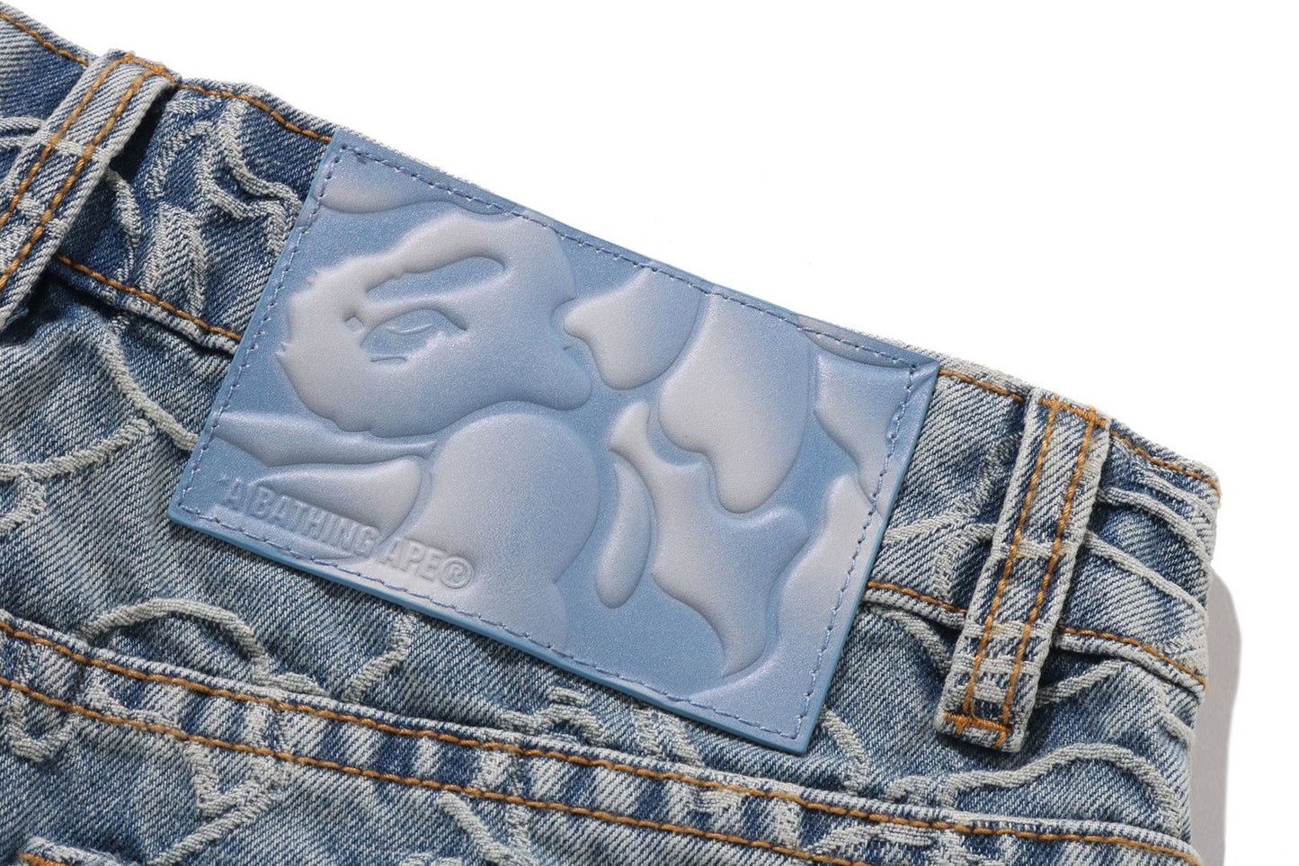 BAPE LINE CAMO 牛仔短褲