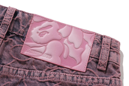 BAPE LINE CAMO 牛仔短褲
