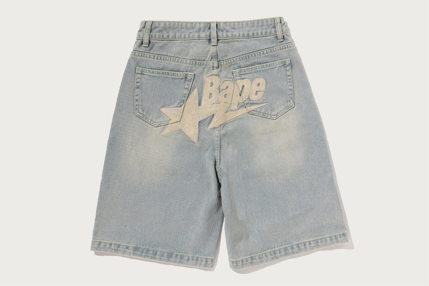 BAPE STA LOGO 牛仔短褲