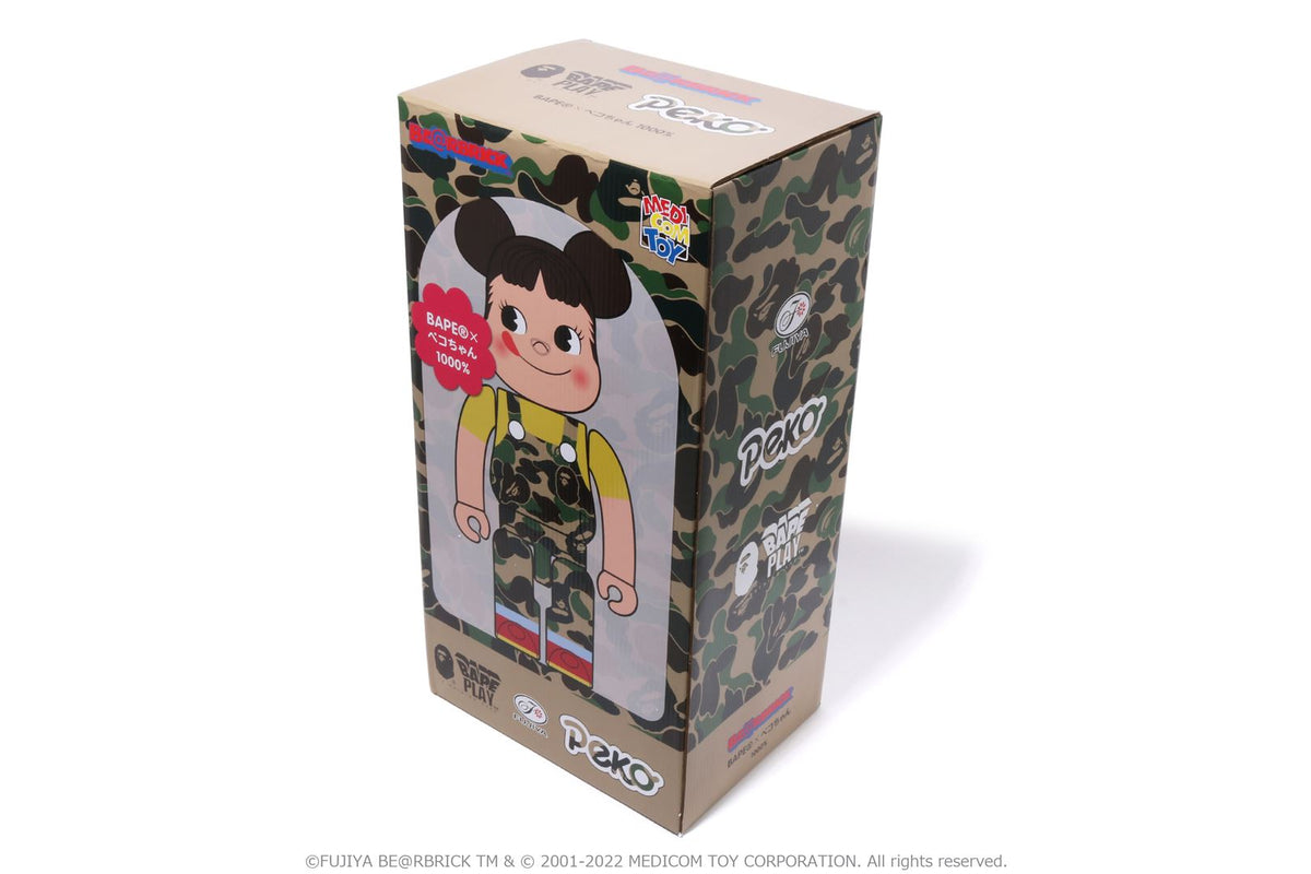 BAPE X FUJIYA ABC CAMO PEKO BE@RBRICK 1000%