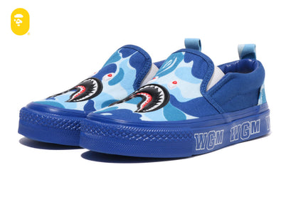 BAPE ABC CAMO SHARK PATCH SLIP ON