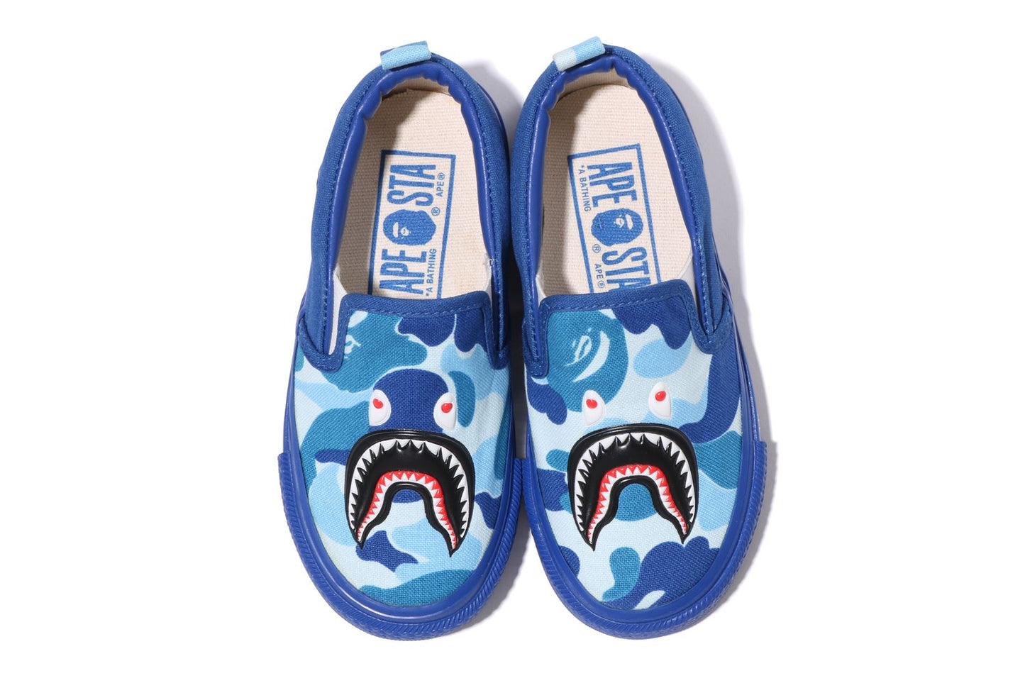 BAPE ABC CAMO SHARK PATCH SLIP ON