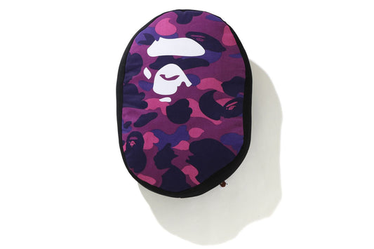 BAPE 彩色迷彩猿頭抱枕