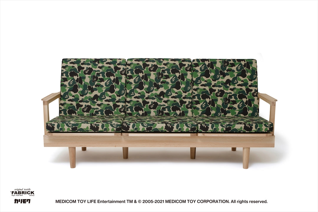 BAPE BAPE X FABRICK X KARIMOKU ABC CAMO 三人座沙發 BAPE HOME