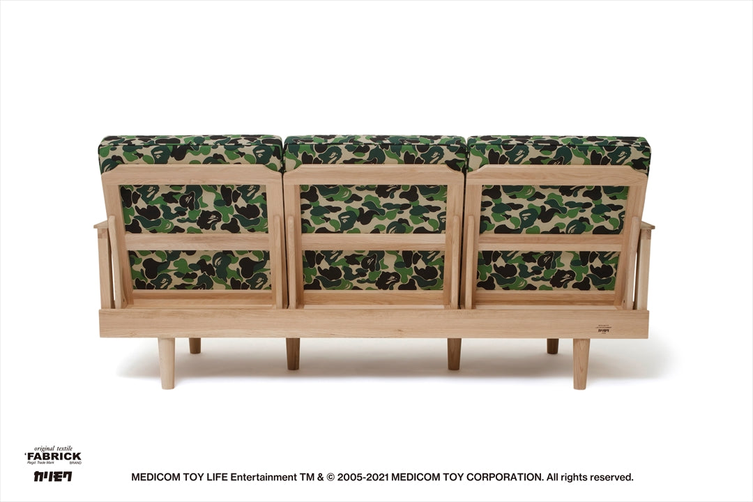 BAPE BAPE X FABRICK X KARIMOKU ABC CAMO 三人座沙發 BAPE HOME